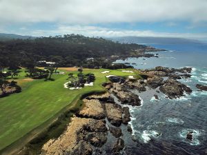 Cypress Point 17th Fairway Drone